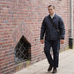 Tintenblaue, wattierte Coach-Jacke