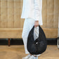 Schwarze, runde Bast-Tasche