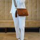 Cogacfarbene Velour-Tasche