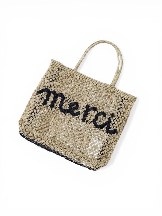 Sandfarbene Bast-Tasche „merci“ von The Jacksons