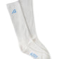 Weiße Socken mit azurblauem Detail