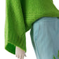 Grüner Poncho-Pullover