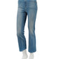 Hellblaue, verkürzte Jeans mit ausgestelltem Bein "Hi Sun"