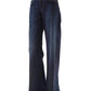 Dunkelblaue Marlene Jeans mit destroytem Bund