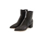 Schwarze Softleder Stiefelette