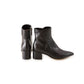 Schwarze Softleder Stiefelette