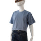 Denimblaues Boxy T-Shirt