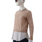 Sandfarbener Roundneck aus Wolle und Cashmere