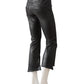 Anthrazitfarbene, beschichtete Jeans mit Flare-Leg