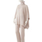 Nudefarbener Cashmere-Poncho