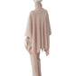 Nudefarbener Cashmere-Poncho