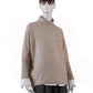 Sandfarbener Cashmere-Rollkragenpullover