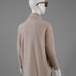 Sandfarbener Cashmere-Rollkragenpullover