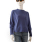 Denimfarbener Roundneck aus Wolle und Cashmere