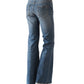 Blaue Bootcut-Jeans