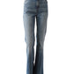 Blaue Bootcut-Jeans