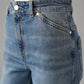 Blaue Bootcut-Jeans