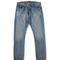 Hellblaue gewaschene Jeans