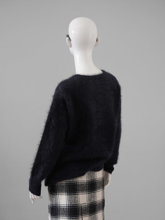 Schwarzer gebürsteter Kaschmir-Pullover von Sminfinity – Ansicht 3