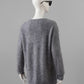 Grauer Cashmere Long-Pullover