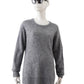 Grauer Cashmere Long-Pullover