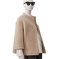 Sandfarbene Teddy-Jacke