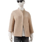 Sandfarbene Teddy-Jacke