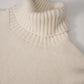 Cremefarbener Cashmere Rollkragenpullover