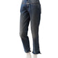 Blaue, gewaschene Jeans mit offenem Saum "Pedal Pusher"