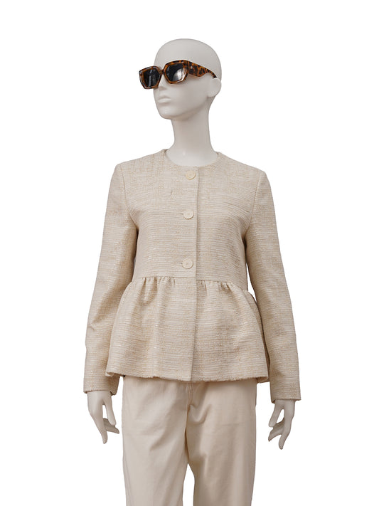 Sandfarbenes Tweed-Jacket von SLY010