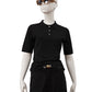 Schwarzes Poloshirt aus Cotton und Seide