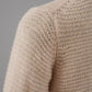 Sandfarbene Strickjacke aus Cashmere und Cotton