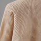 Sandfarbene Strickjacke aus Cashmere und Cotton