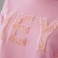 Pinkes Sweatshirt mit Schriftzug "HEY!"