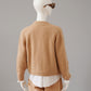 Camelfarbene Strickjacke aus Cashmere und Cotton