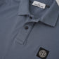 Blaugraues Stretch-Poloshirt