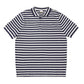 Blue/white striped polo shirt