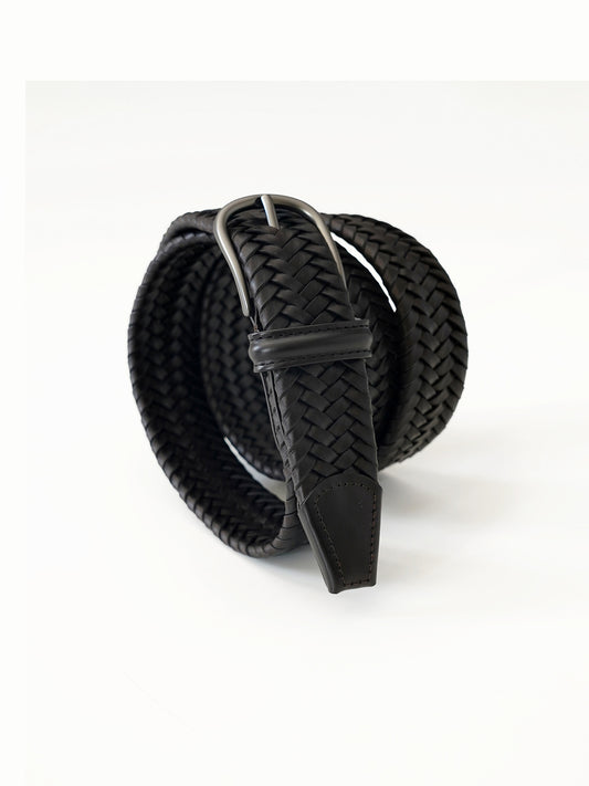 Dunkelbrauner Leder-Stretchgürtel von Anderson's