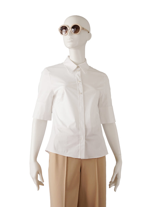Weiße Bluse mit verkürztem Arm von Dorothee Schumacher
