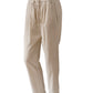 Cream-colored baby corduroy trousers with subtle lurex threads