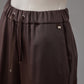 Dark brown satin pants