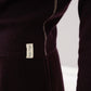 Bordeaux-colored cashmere turtleneck
