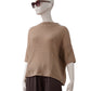 Sand-colored turtleneck made of cashmere and silk