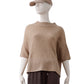 Sand-colored turtleneck made of cashmere and silk
