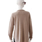 Sand-colored overshirt made of cashmere and cotton