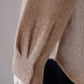 Sand-colored overshirt made of cashmere and cotton