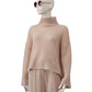 Puderfarbener Turtleneck aus Cashmere und Cotton