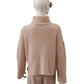Puderfarbener Turtleneck aus Cashmere und Cotton