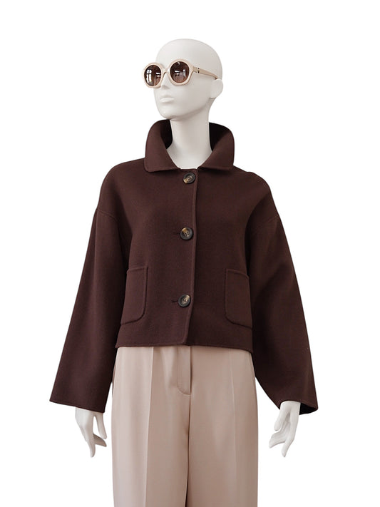 Schokoladenbraune Wolljacke von FFC