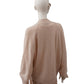 Powder-colored wool and cashmere cardigan